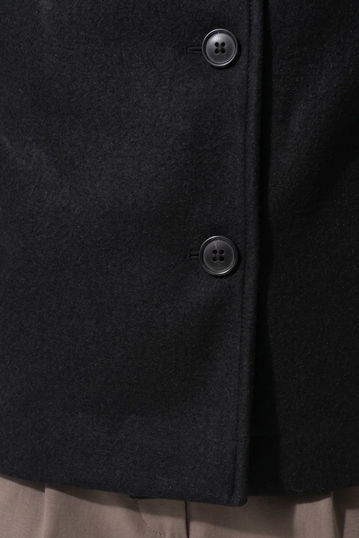Women's Short Wool Coat with Funnel Neck Design, view 4 of 20