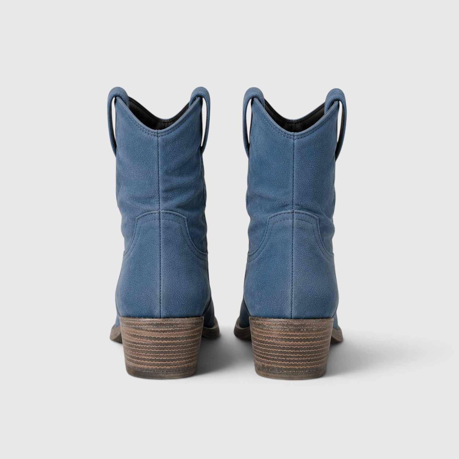 Alternate product view 15 of women's Suede Ankle Boots with side zip low block heel.