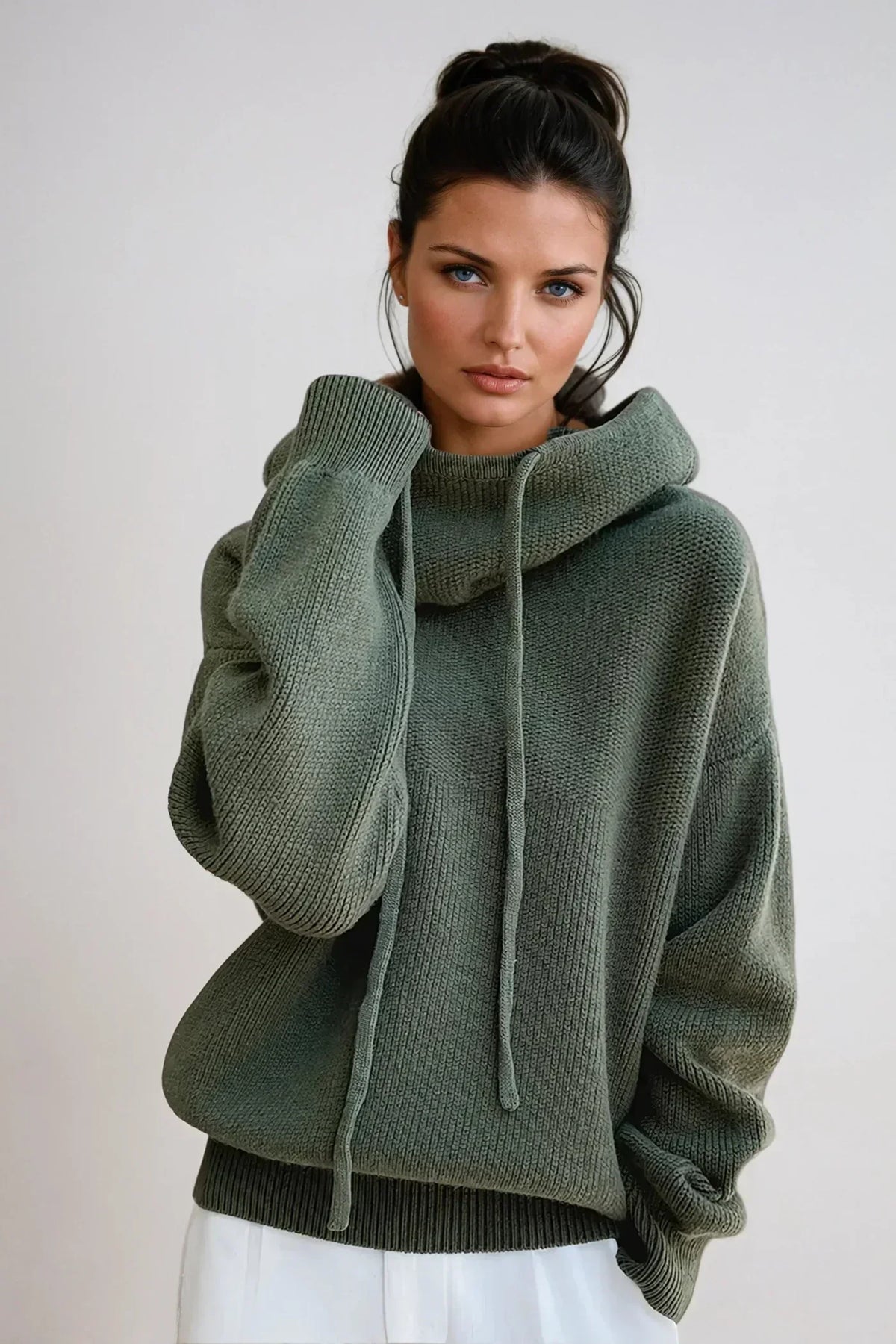 Women's Turtleneck Jumper with Soft Cowl Neck, view 1 of 4
