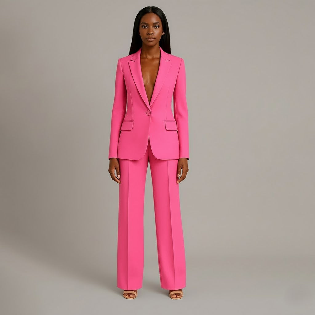 Women's Two-Piece Set with Blazer and Wide Leg Trousers, view 7 of 18