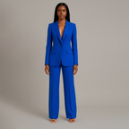 Women's Two-Piece Set with Blazer and Wide Leg Trousers, view 10 of 18