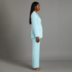 Women's Two-Piece Set with Blazer and Wide Leg Trousers, view 14 of 18