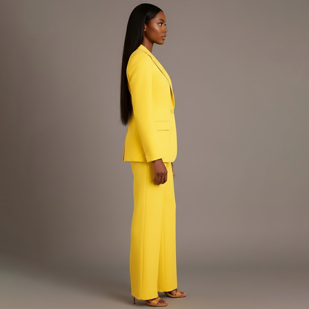 Women's Two-Piece Set with Blazer and Wide Leg Trousers, view 16 of 18