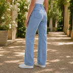 Women's Wide Leg Jeans with Cropped Denim Fit, view 2 of 5