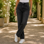 Women's Wide Leg Jeans with Cropped Denim Fit, view 5 of 5