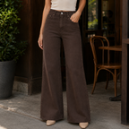 Women's Wide Leg Jeans with High Waist Denim, view 1 of 3