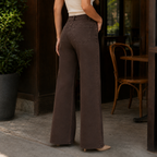 Women's Wide Leg Jeans with High Waist Denim, view 2 of 3