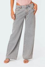 Women's Wide Leg Jeans with High Waist Full Length, view 4 of 5