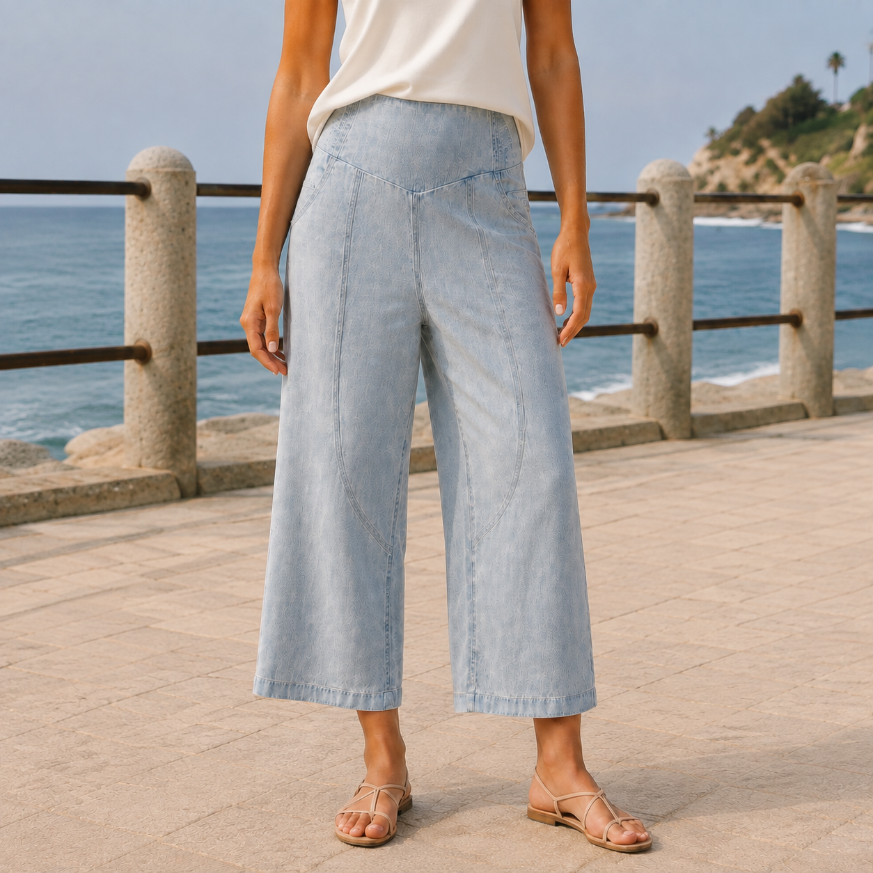 Women's Wide Leg Jeans with Relaxed Full Length, view 1 of 4