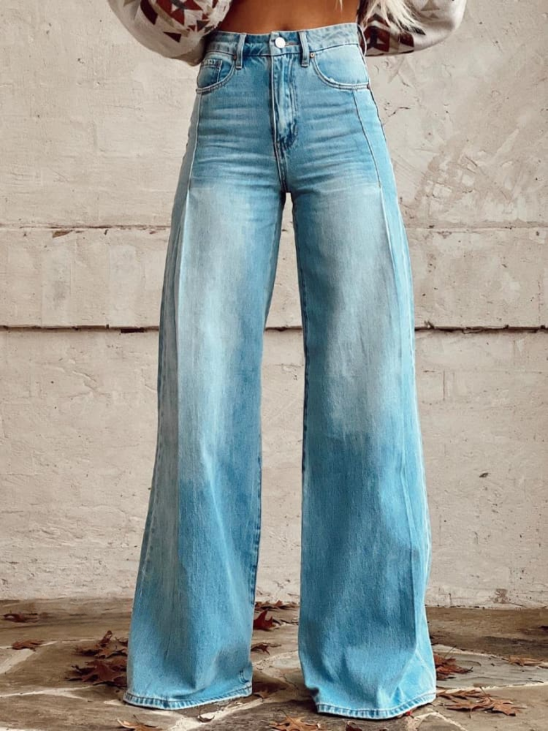 Women's Wide Leg Jeans with Relaxed High Waist Fit, view 1 of 3