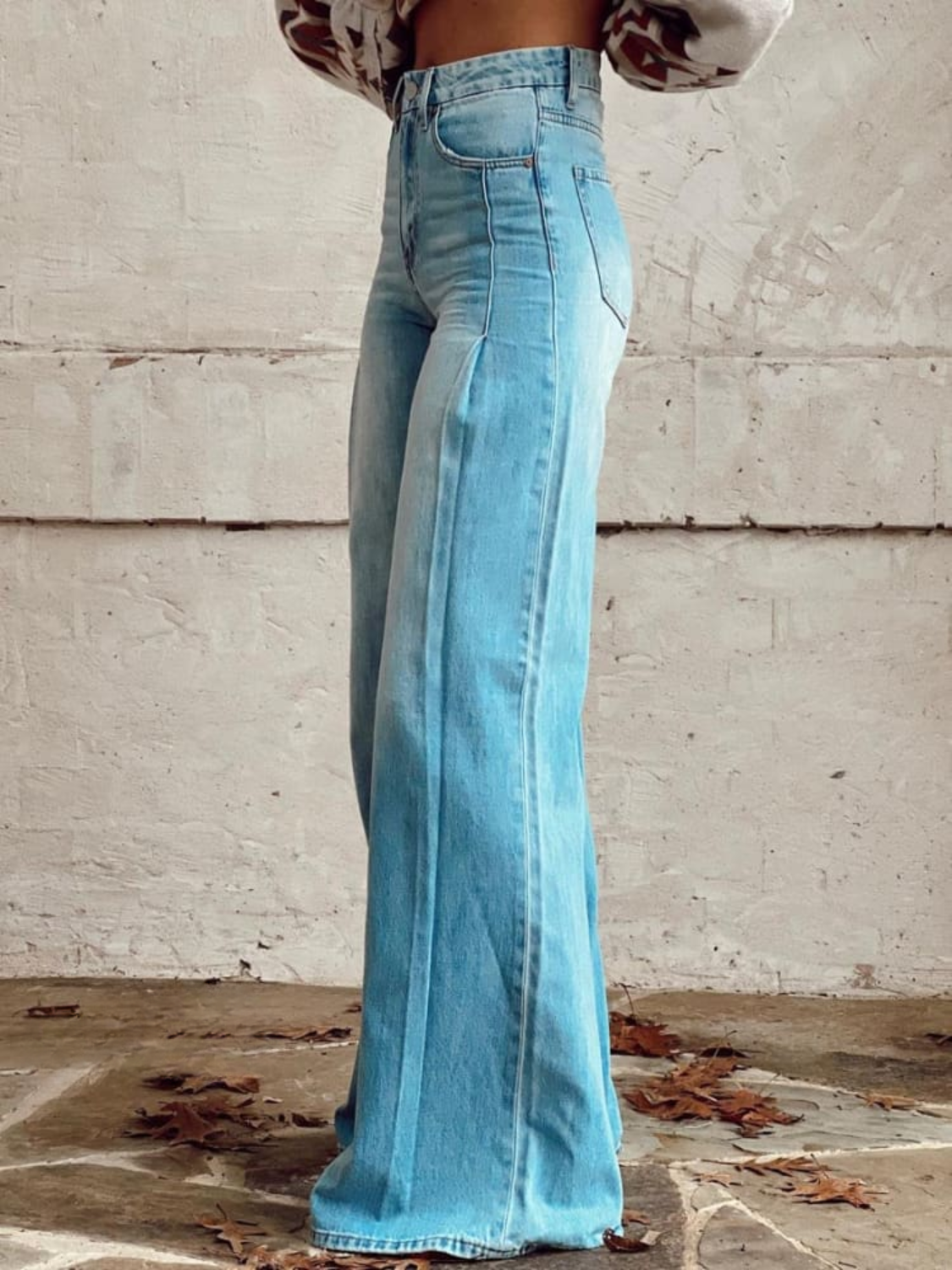 Women's Wide Leg Jeans with Relaxed High Waist Fit, view 3 of 3