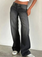 Women's Wide Leg Jeans with Tailored Full Length, view 1 of 12