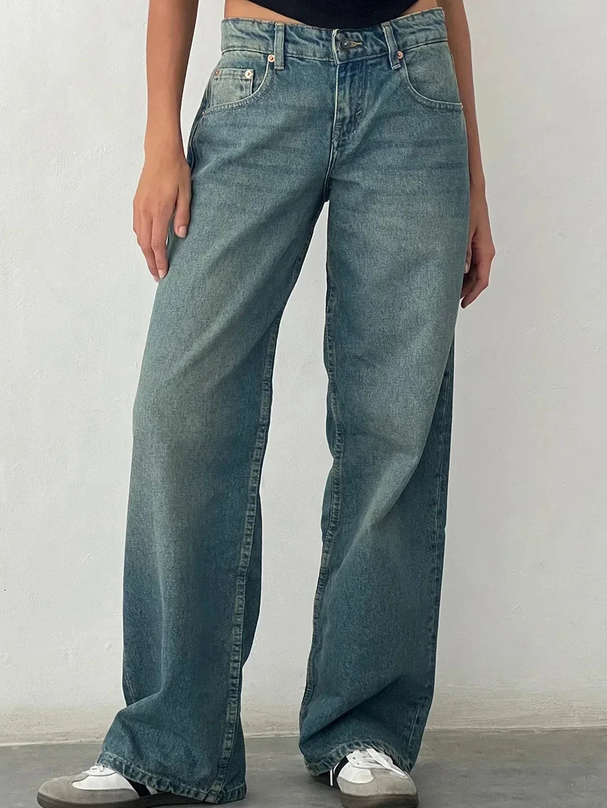 Women's Wide Leg Jeans with Tailored Full Length, view 3 of 12