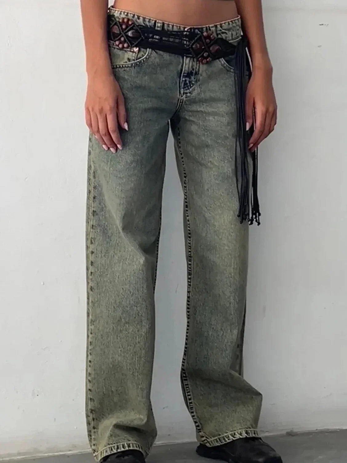 Women's Wide Leg Jeans with Tailored Full Length, view 5 of 12