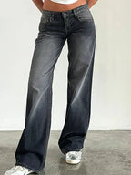 Women's Wide Leg Jeans with Tailored Full Length, view 9 of 12
