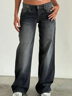 Women's Wide Leg Jeans with Tailored Full Length, view 10 of 12