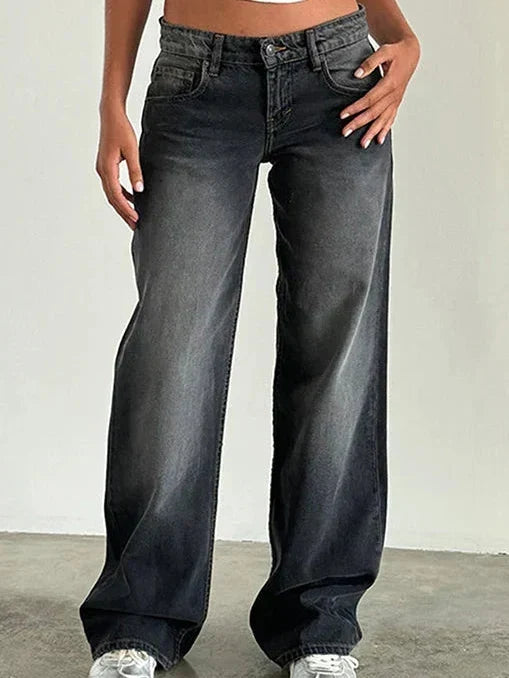Women's Wide Leg Jeans with Tailored Full Length, view 10 of 12