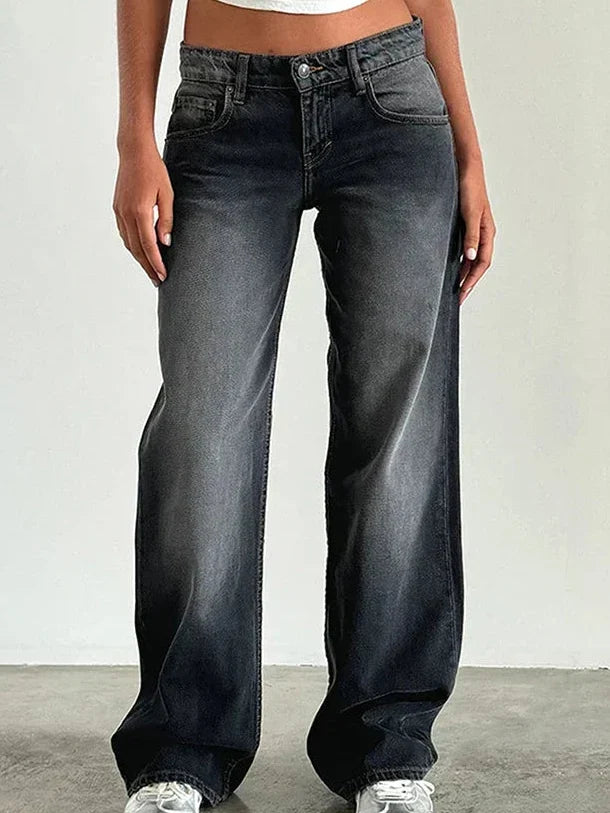 Women's Wide Leg Jeans with Tailored Full Length, view 12 of 12