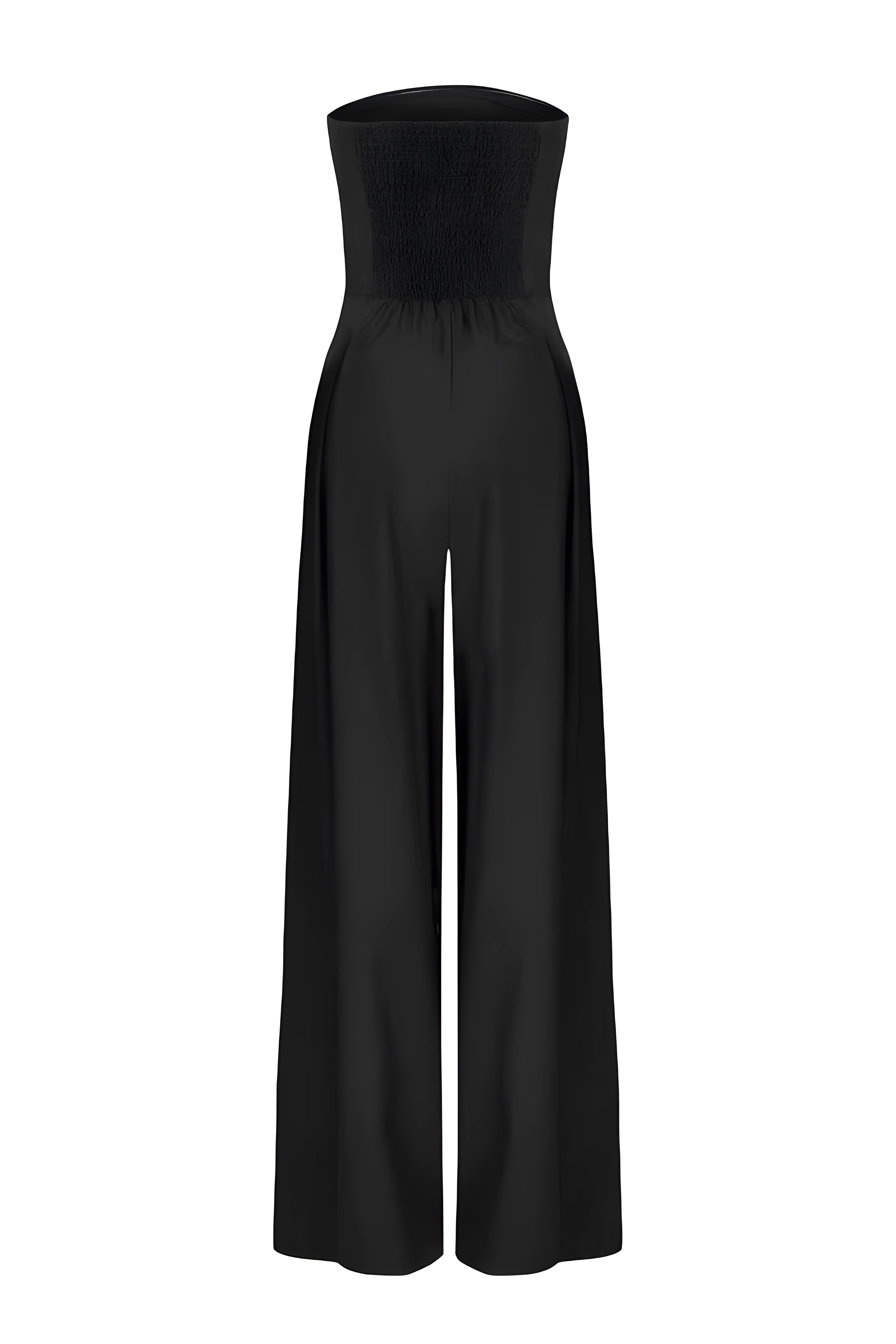 Women's Wide Leg Jumpsuit with Strapless Tailored Fit, view 7 of 9