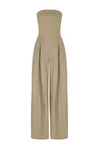 Women's Wide Leg Jumpsuit with Strapless Tailored Fit, view 8 of 9