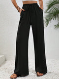 Women's Wide Leg Trousers with Draped Tailored Fit, view 1 of 12
