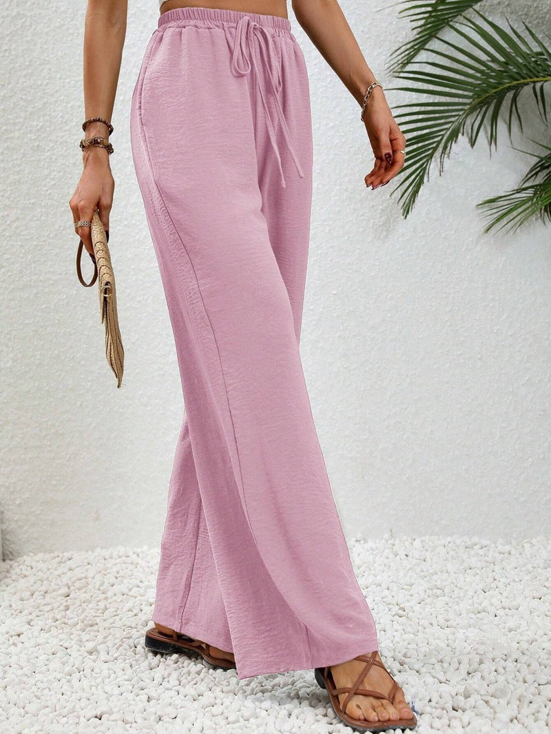 Women's Wide Leg Trousers with Draped Tailored Fit, view 2 of 12