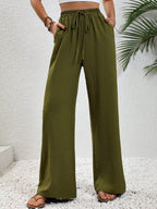 Women's Wide Leg Trousers with Draped Tailored Fit, view 3 of 12