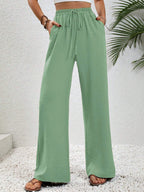 Women's Wide Leg Trousers with Draped Tailored Fit, view 4 of 12