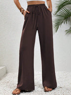 Women's Wide Leg Trousers with Draped Tailored Fit, view 5 of 12