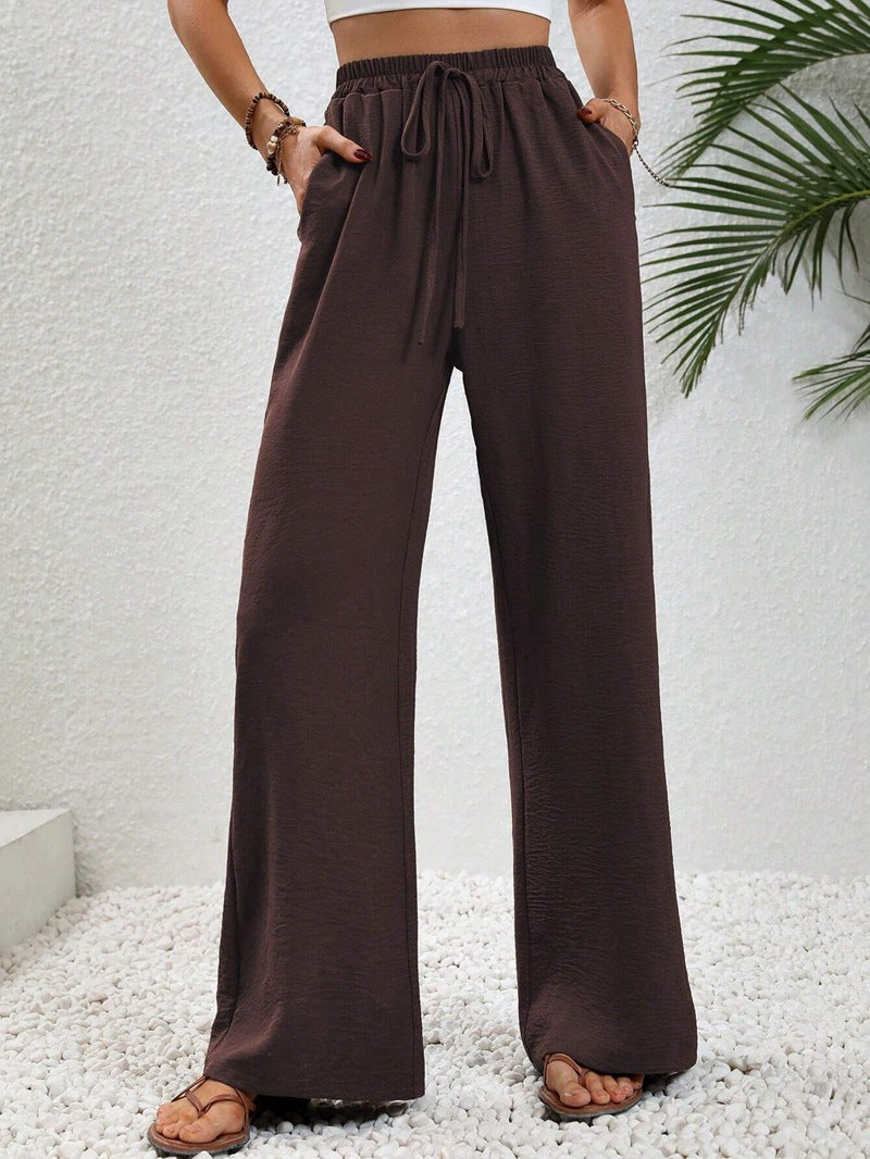Women's Wide Leg Trousers with Draped Tailored Fit, view 5 of 12