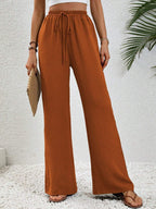 Women's Wide Leg Trousers with Draped Tailored Fit, view 6 of 12