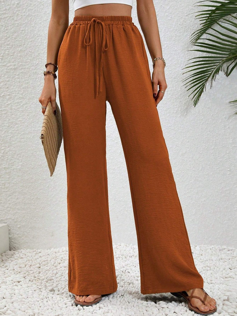 Women's Wide Leg Trousers with Draped Tailored Fit, view 6 of 12