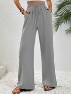 Women's Wide Leg Trousers with Draped Tailored Fit, view 7 of 12