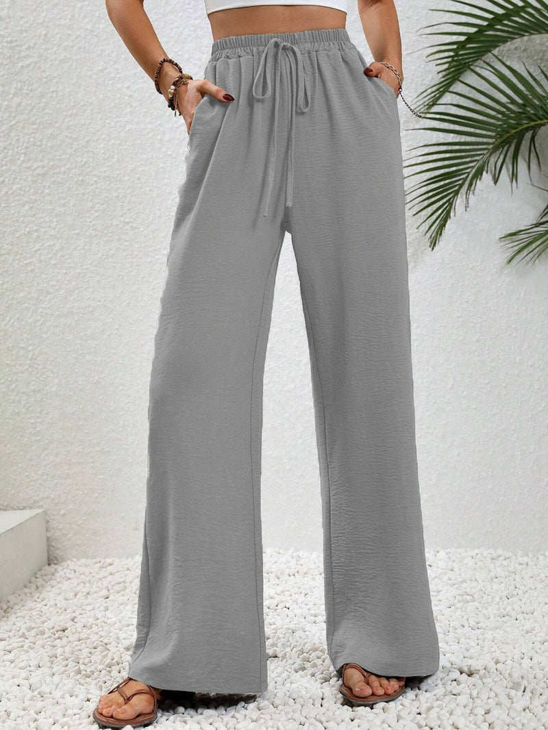 Women's Wide Leg Trousers with Draped Tailored Fit, view 7 of 12