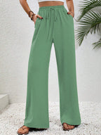 Women's Wide Leg Trousers with Draped Tailored Fit, view 9 of 12
