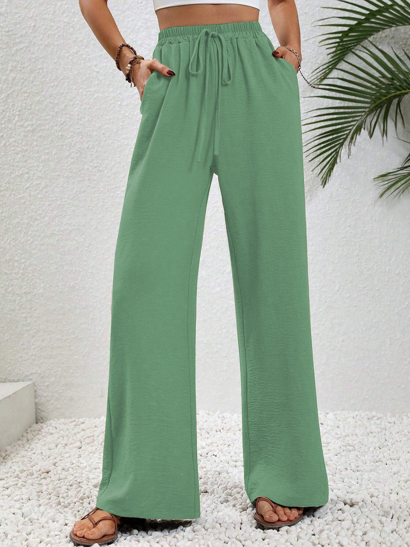 Women's Wide Leg Trousers with Draped Tailored Fit, view 9 of 12