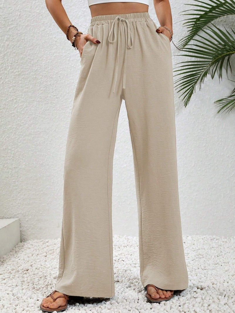 Women's Wide Leg Trousers with Draped Tailored Fit, view 10 of 12