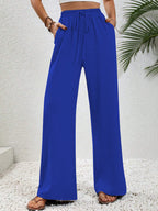Women's Wide Leg Trousers with Draped Tailored Fit, view 11 of 12