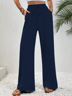 Women's Wide Leg Trousers with Draped Tailored Fit, view 12 of 12