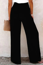 Women's Wide Leg Trousers with High Waist Tailored Fit, view 3 of 10