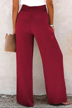 Women's Wide Leg Trousers with High Waist Tailored Fit, view 4 of 10