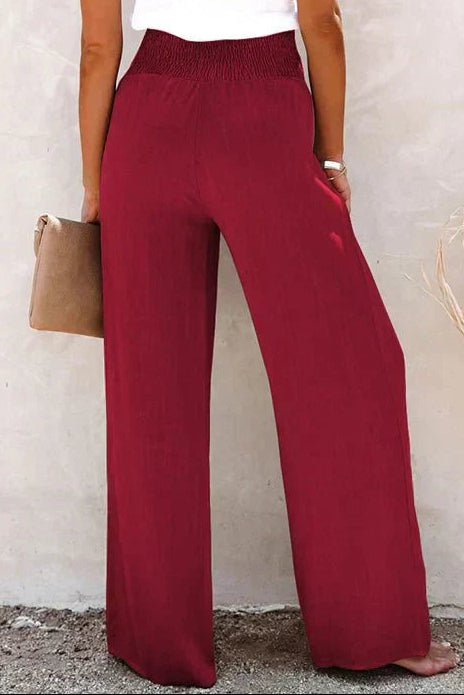 Women's Wide Leg Trousers with High Waist Tailored Fit, view 4 of 10
