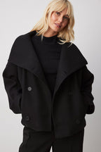 Women's wool jacket, double breasted cropped coat – product image 4