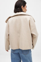 Women's wool jacket, double breasted cropped coat – product image 5