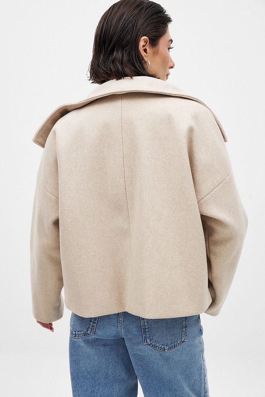 Women's wool jacket, double breasted cropped coat – product image 5