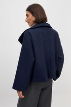 Women's wool jacket, double breasted cropped coat – product image 9
