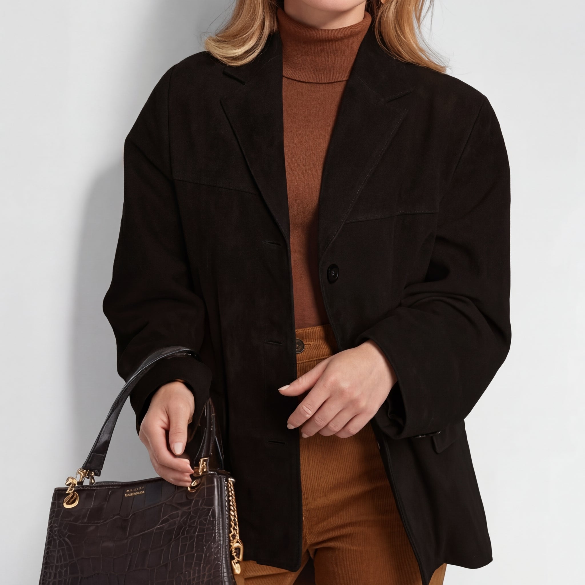 Women's Wool Overcoat with Longline Tailored Fit, view 3 of 4