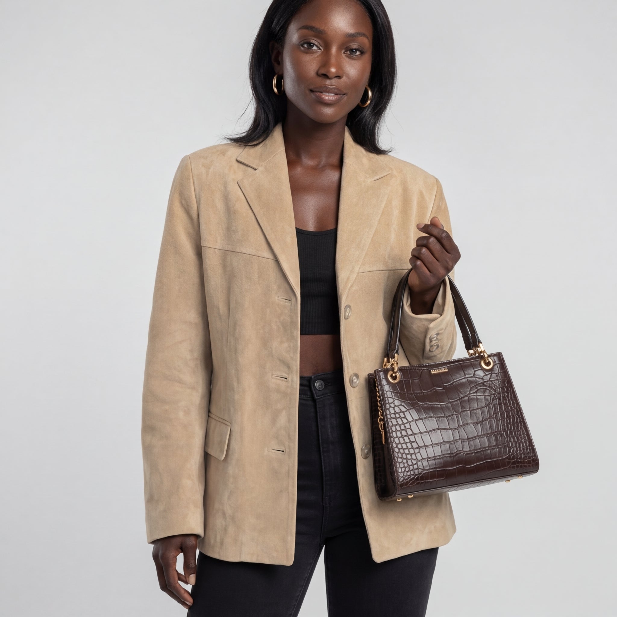 Women's Wool Overcoat with Longline Tailored Fit, view 4 of 4