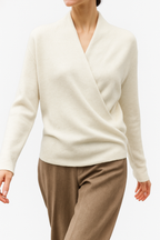 Women's Wrap Jumper with V-Neck Ribbed Knit, view 15 of 28