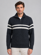 Wool half zip pullover jumper for men – product image 4